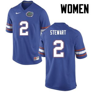 Women's Florida Gators #2 Brad Stewart NCAA Nike Blue Authentic Stitched College Football Jersey DNV4762JZ